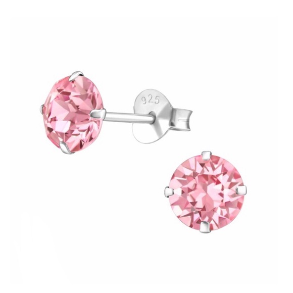 925 Sterling Silver Swarovski Crystal Earrings - Picture 2 of 8